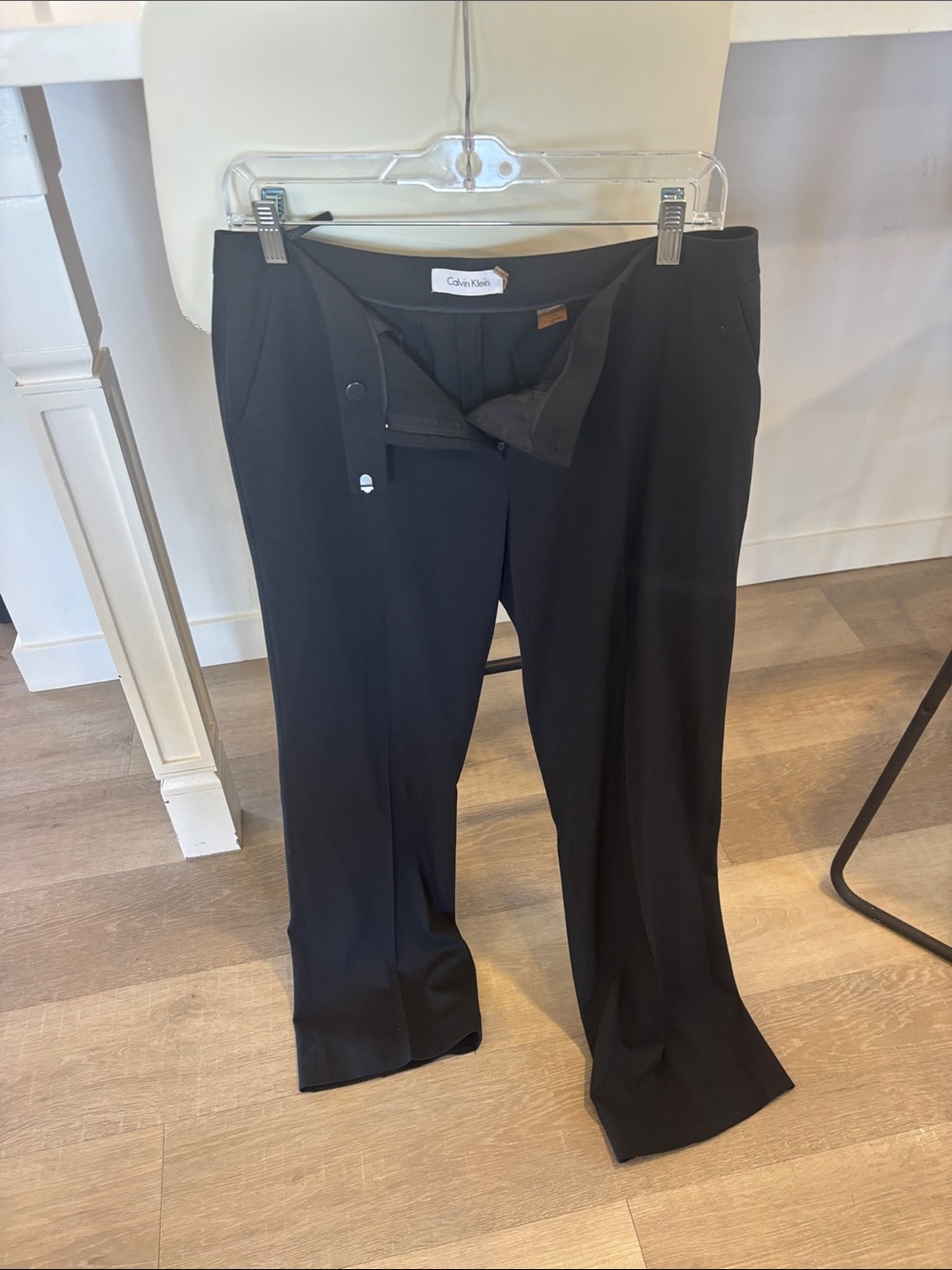 Calvin Klein Black Straight Leg Dress Pants